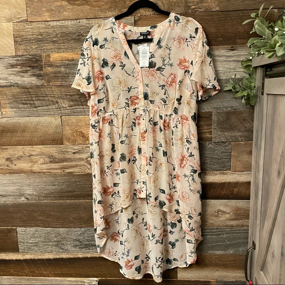 Torrid Lexie Chiffon Hi Lo Babydoll Tunic